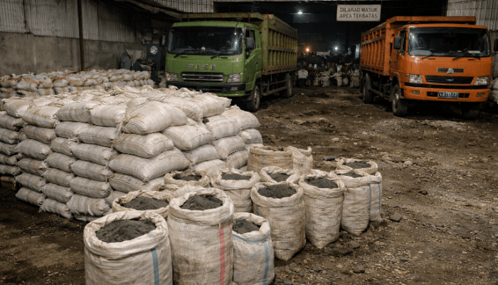 Operasi Gabungan Satlap Tri Cakti dan Lanal Babel Amankan Gudang Timah di Pasir Garam