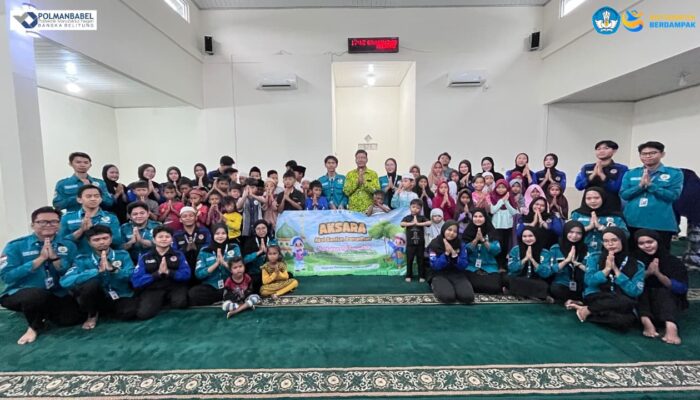 Aksi Ramadhan Mahasiswa Polman Babel, Puluhan Anak Yatim di Nangnung Dapat Santunan