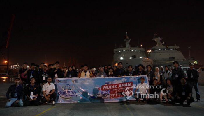 Mudik Gratis Jalur Laut, PT Timah Bersama TNI AL Berangkatkan Ribuan Pemudik ke Bangka Belitung
