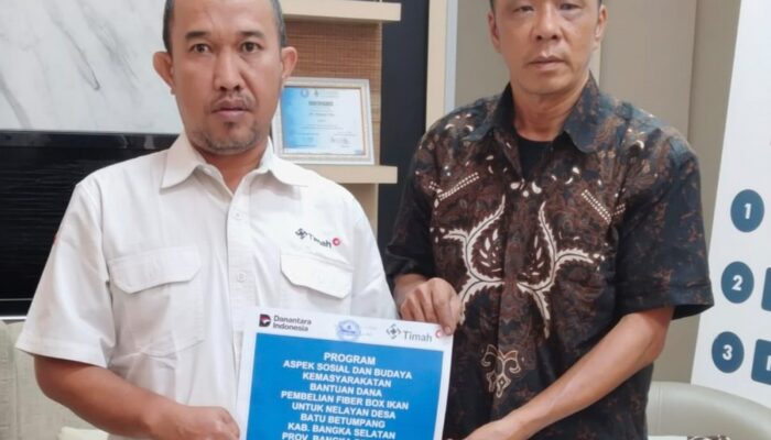 PT Timah Bantu Nelayan Bangka Selatan, Fiber Baru Bikin Ikan Lebih Lama Tetap Segar