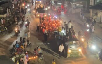 Ribuan Lampu Api Likur Terangi Balunijuk, Tradisi Malam Idulfitri Ini Bikin Takjub Warga