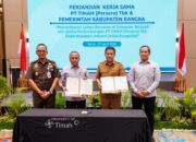 PT Timah dan Pemkab Bangka Teken Kerja Sama Pemanfaatan Lahan IUP di Jelitik