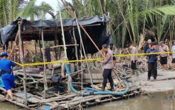 Polres Bangka Tertibkan Tambang Ilegal di Jada Bahrin, Sejumlah Ponton Dipasangi Garis Polisi