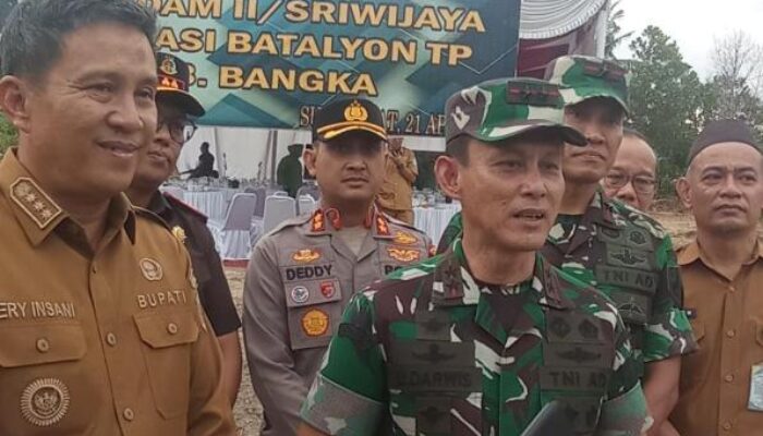 Pangdam II/Sriwijaya Tinjau Lahan Yonif di Rebo, Bupati Bangka Harap Segera Terwujud