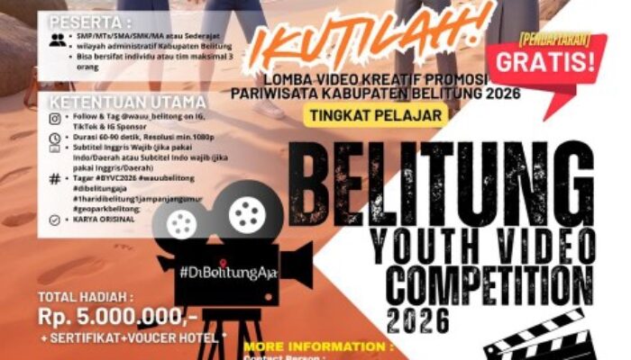 PT Timah Dukung Belitung Youth Competition 2026, Pelajar Diajak Promosikan Wisata Belitung