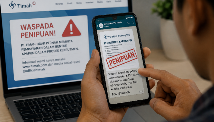 Hati-hati! Penipuan Lowongan Kerja Ngaku PT Timah Marak di Media Sosial