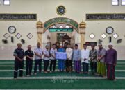 PT Timah Bantu Perbaikan Fasilitas Masjid Agung Darussalam Manggar