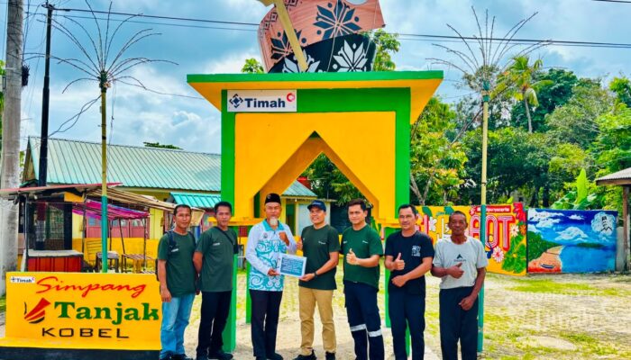 PT TIMAH Dukung Pembangunan Simpang Tanjak, Perkuat Identitas Budaya Melayu di Sawang Laut