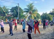 Puluhan Lansia Antusias Ikuti Senam Sehat Bersama PT Timah di Sungai Baru Mentok