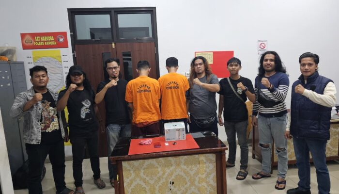 Dua Pria Asal Palembang Ditangkap di Mendo Barat, Polisi Sita 10 Butir Ekstasi