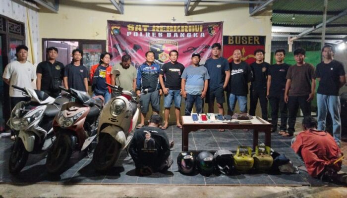 Dua Pelaku Pencurian Diamankan di Belinyu, Polisi Sita Tiga Motor dan Sejumlah Barang Bukti