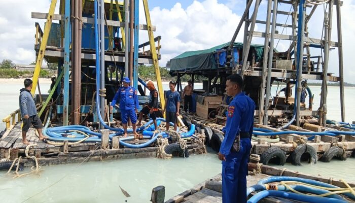 Tambang Timah Dekat Kampus Polman Babel Ditertibkan, 8 Ponton Diamankan Polisi