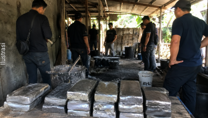 Peleburan Timah Diduga Ilegal di Sungailiat Digerebek, Enam Orang Dikabarkan Diamankan