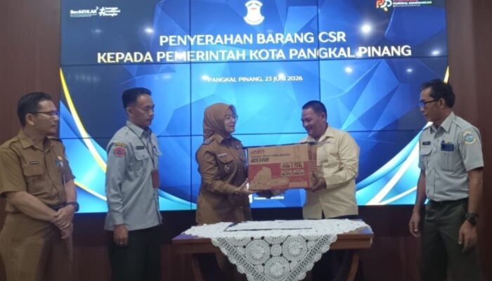 BPBD Pangkalpinang Terima Dua Mesin Senso Bantuan CSR, Dipakai untuk Penanganan Pohon Tumbang