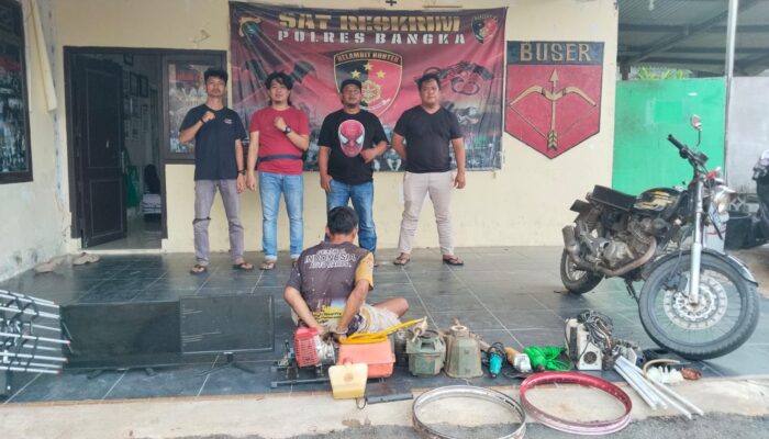 Residivis Narkoba di Bangka Dibekuk, Akui Bobol 14 Lokasi di Sungailiat