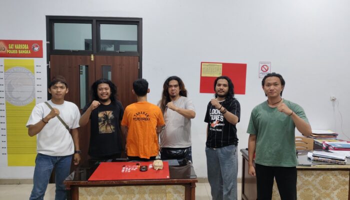 Diduga Jadi Pengedar Sabu, Yoke Diamankan Polisi di Depan Pabrik Es Sungailiat