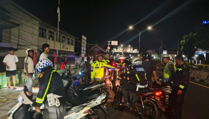 Antisipasi Balap Liar, Satlantas Polres Bangka Amankan 12 Motor Knalpot Brong