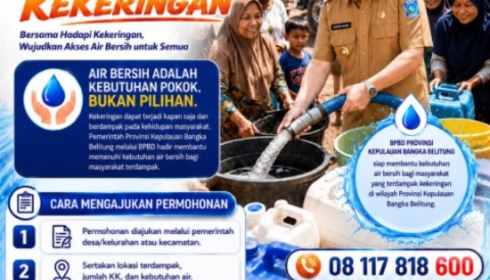 Hidayat Arsani Instruksikan BPBD Babel Gerak Cepat Salurkan Bantuan Air Bersih untuk Warga Terdampak Kekeringan