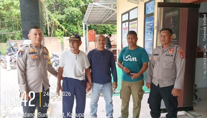 Lansia Linglung di Sungailiat Berhasil Dipertemukan dengan Keluarga Berkat Laporan Call Center 110