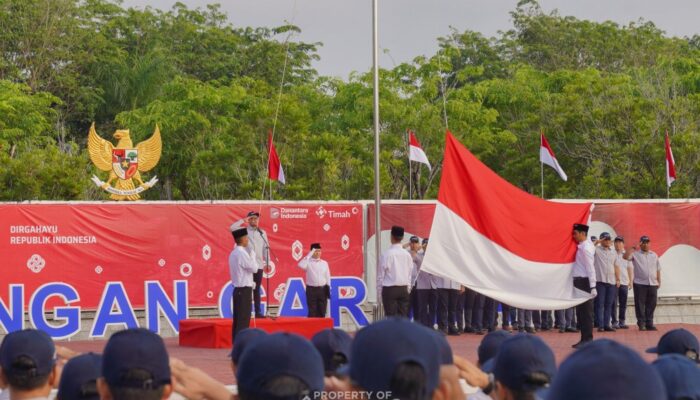 HUT ke-81 RI, PT Timah Gelar Upacara Serentak di Kantor Pusat dan Wilayah Operasional
