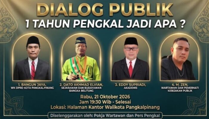 Pokja Pers Gelar Forum Dialog Publik “1 Tahun Pengkal Jadi Apa?”