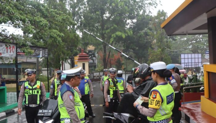 Kendaraan Anggota Polres Bangka Diperiksa, Kelengkapan Surat Jadi Perhatian